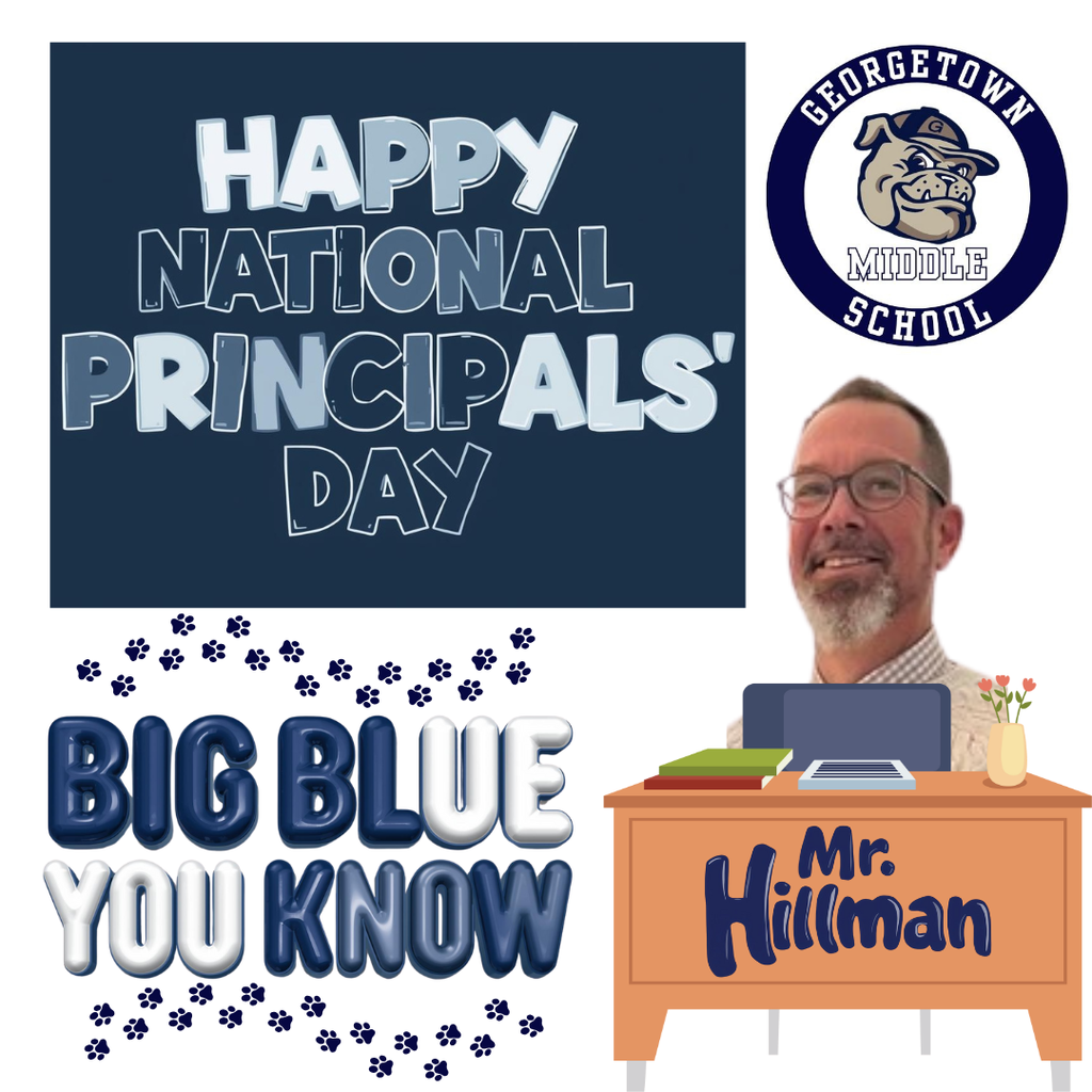 Create in bubble letters Mr. Hillman in navy blue 