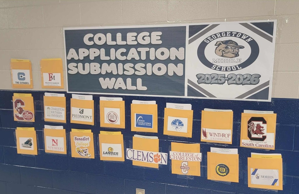 🎓💙 It’s Going Down at BIG BLUE! 💙🐾  Get ready Bulldog family because October is packed with excitement. 🔥 Our 8th Grade College Application Competition is officially underway and the Class of 2025 is showing up and showing out. 🙌 Students are competing to submit applications to as many South Carolina colleges and universities as possible and the submissions have been rolling in nonstop. 📨💪  Here’s the list of 18 colleges and universities our 8th graders can apply to all right here in South Carolina.  🏫 Benedict College 🏫 Charleston Southern University 🏛️ Claflin University 🐅 Clemson University 🌴 Coastal Carolina University 🏛️ College of Charleston 🎖️ The Citadel 🎓 Florence Darlington Technical College ⚙️ Francis Marion University 🌳 Horry Georgetown Technical College 🐾 Lander University 🦅 Morris College 🦢 Newberry College 📚 Piedmont Community College 🐶 South Carolina State University 🦅 University of South Carolina 🦁 Winthrop University 🏫 Williamsburg Technical College  📅 All applications are due by October 24, 2025. We can’t wait to see which 8th grade team will earn the title of Top Submitters. 👑🎉  Stay tuned BIG BLUE family because our Bulldogs are chasing college dreams early and the future looks bright. 🌟💙📘