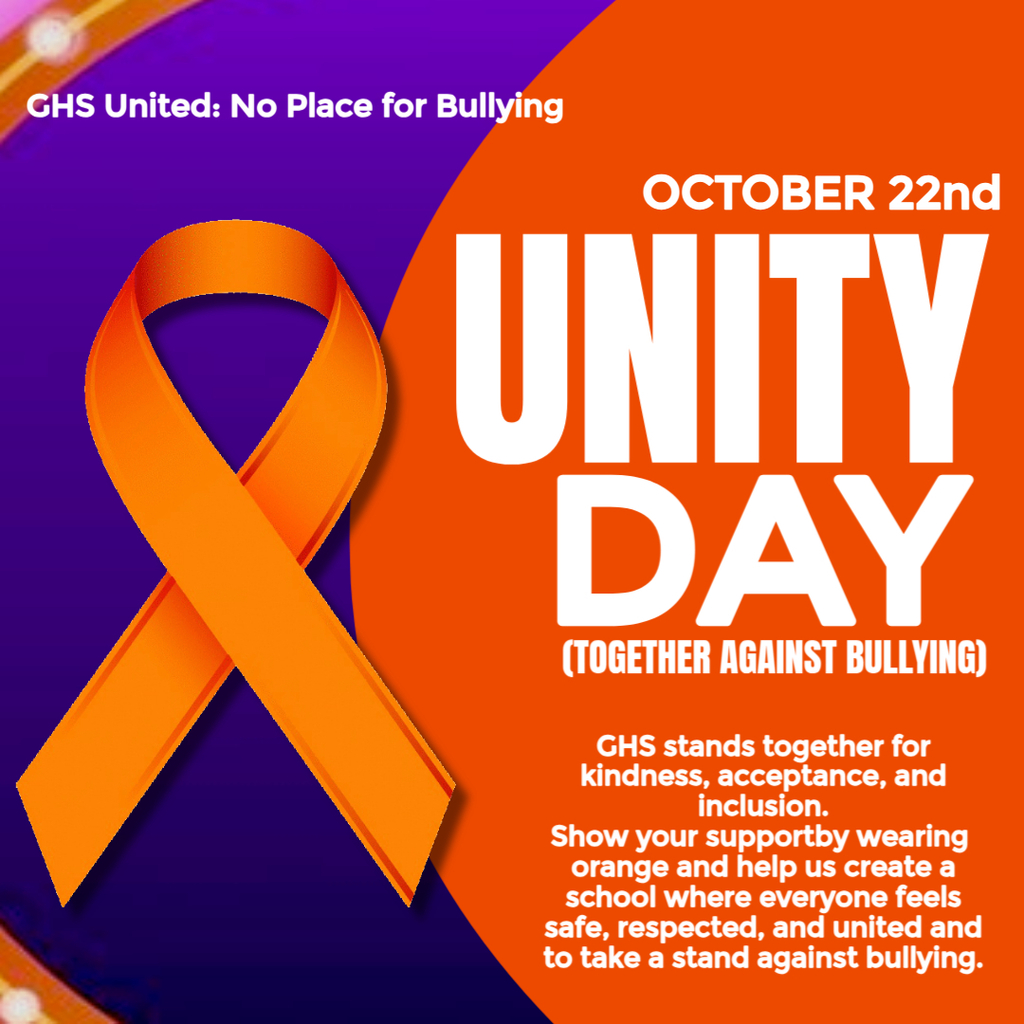 Wear your Orange to support Unity Day on Wednesday, Oct. 22!