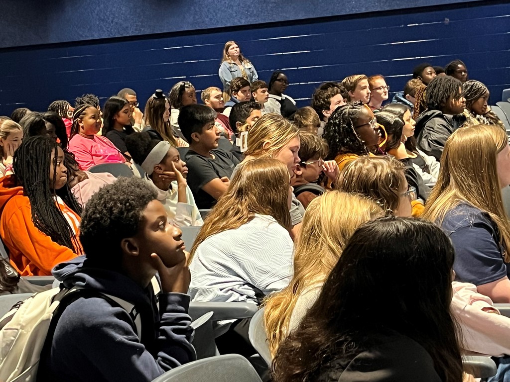 GMS had a huge treat on Thursday the 16th. Steve Leslie came to present a workshop on songwriting and singing to the GMS chorus, band and the GHS chorus and band. He spoke about the process of songwriting and told us he has won a Grammy award for a song he wrote for Ricky Skaggs.He’s also written for George Strait and Darius Rucker. Thank you Pawleys Island Festival of Music and Art for bringing him to our school.