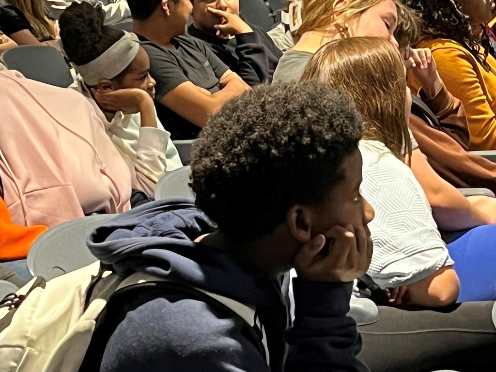 GMS had a huge treat on Thursday the 16th. Steve Leslie came to present a workshop on songwriting and singing to the GMS chorus, band and the GHS chorus and band. He spoke about the process of songwriting and told us he has won a Grammy award for a song he wrote for Ricky Skaggs.He’s also written for George Strait and Darius Rucker. Thank you Pawleys Island Festival of Music and Art for bringing him to our school.