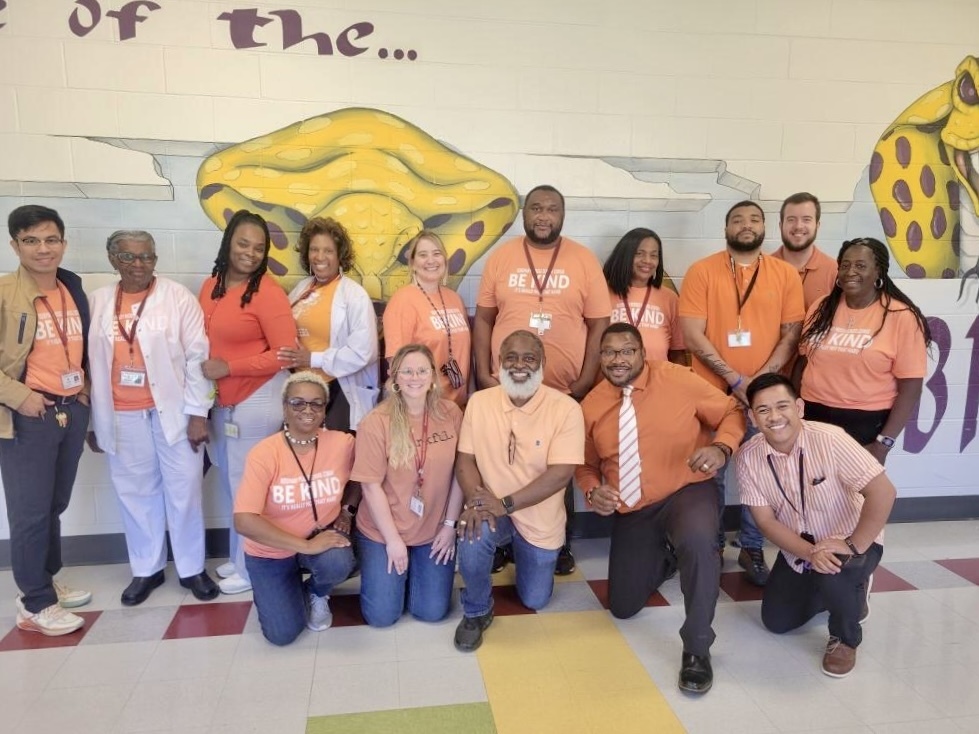 Staff wearing orange for Unity Day 2025