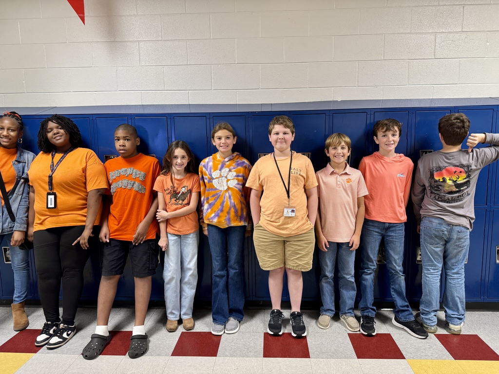 6th graders wearing orange for Unity Day 2025