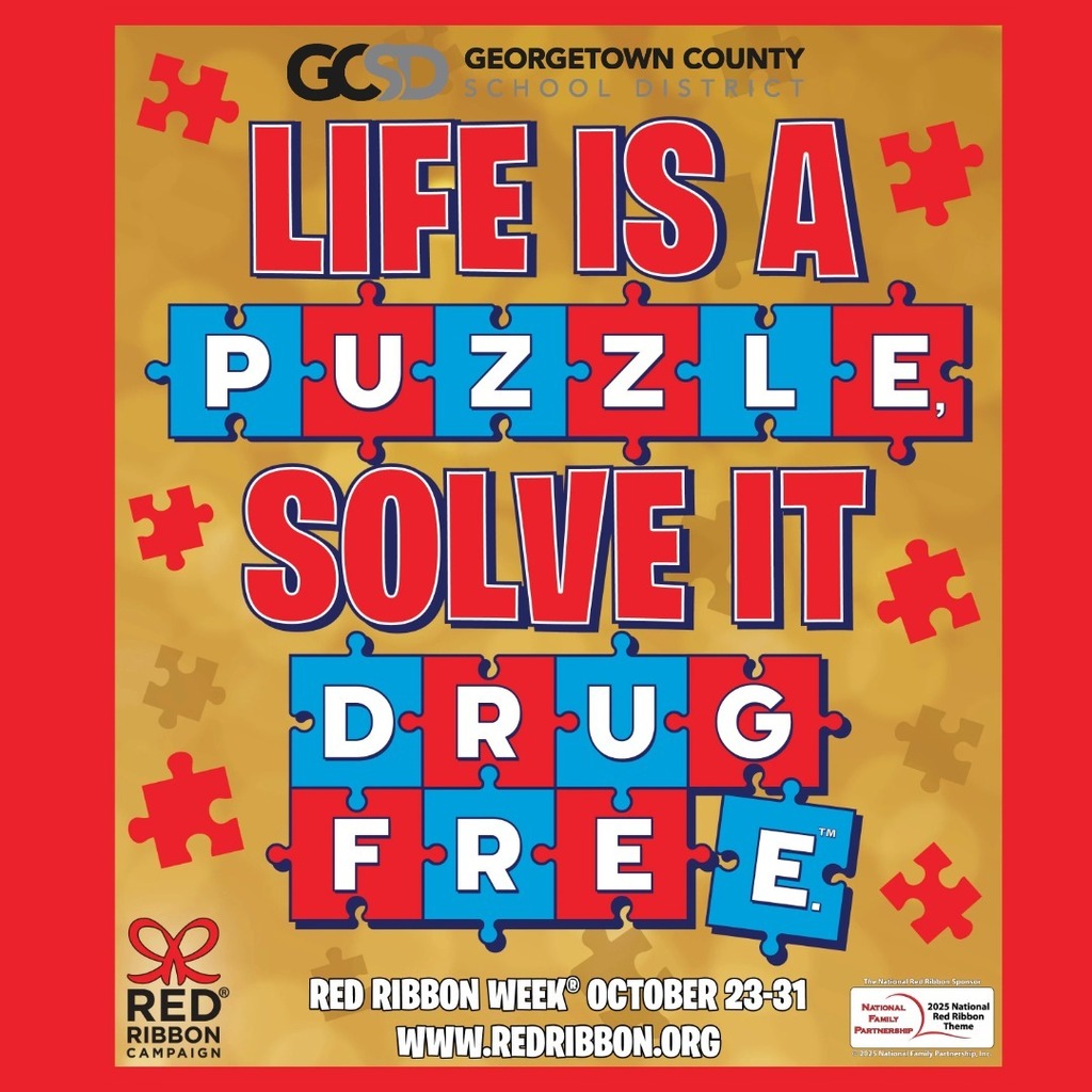 Life is a Puzzle, Solve it Drug Free - 2025 Red Ribbon Week theme - October 23-31, 2025
