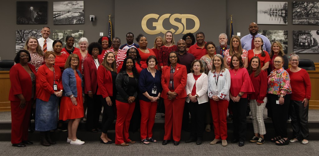 JB Beck faculty and staff wear red to show their support of Red Ribbon Week and living a drug free life.