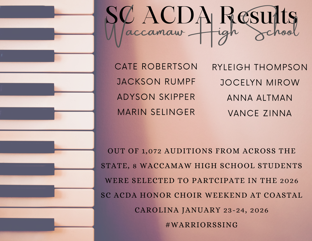 SC ACDA results for WHS students making honor choir
