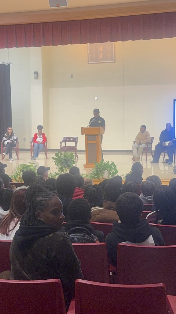 Student giving the welcome address at the Veterans Day Program.