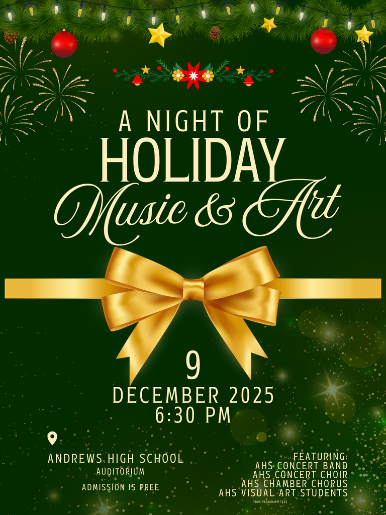 Green background with yellow bow