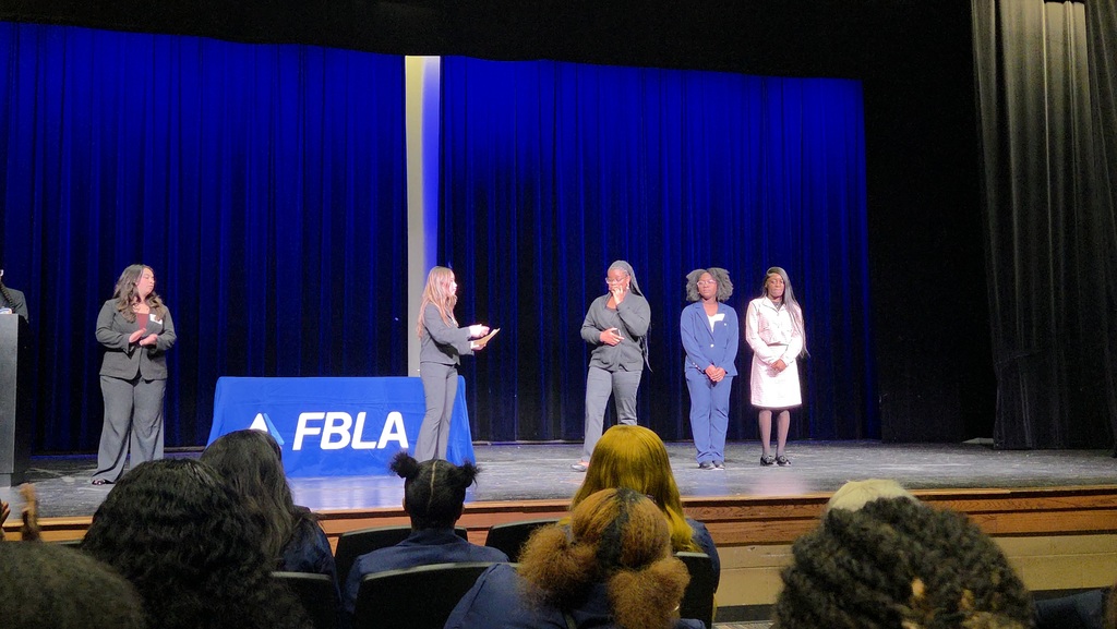 Students being awarded at FBLA competition