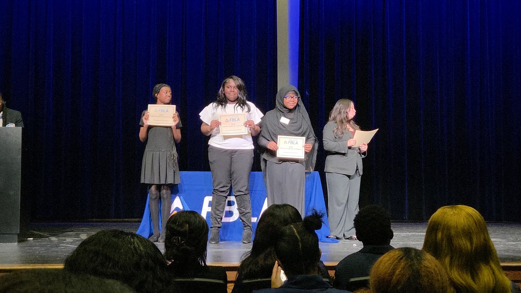 Students being awarded at FBLA competition