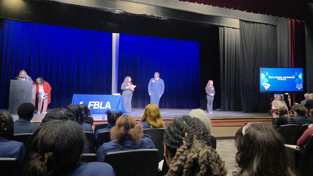 Students being awarded at FBLA competition
