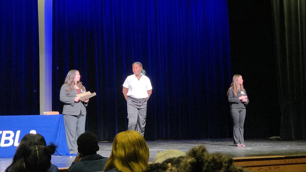 Students being awarded at FBLA competition