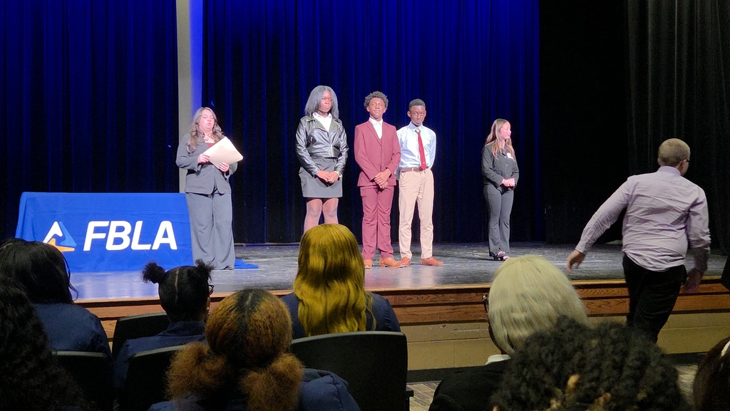 Students being awarded at FBLA competition