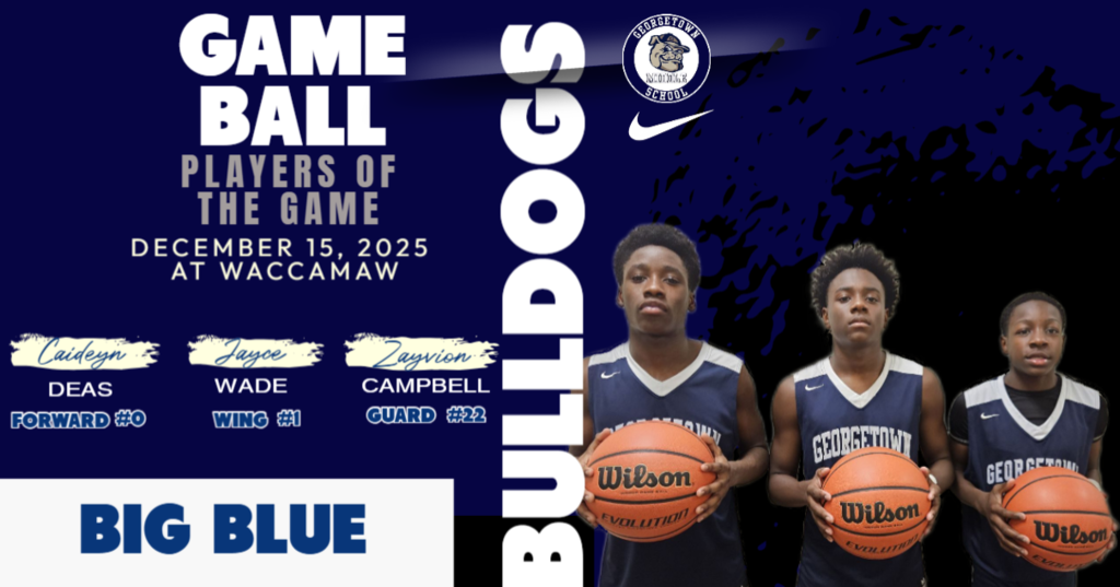 The boys basketball team traveled to Waccamaw Middle last night and defeated the Warriors, the final score was 44 - 34. The team is 1-0 on the week and will travel to Rosemary Middle School on Wednesday to finish out 2025.  Thank you to the staff members who made the trip as well as the great support from our girls team and cheer squad.  Game balls went to Zayvion Campbell (7th Grade) for his ball control and 2 big 3-point shots when his team needed baskets, also Jayce Wade (8th Grade)  for making his free throws and a big and-1. The final game ball went to a player that continues to sacrifice his body and had key rebounds and fast break finishes Caideyn Deas (8th Grade).