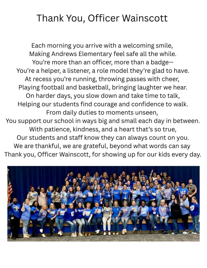 Officer Wainscott Recognition