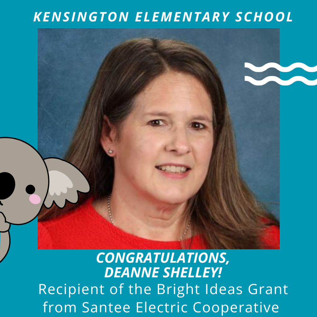 flyer recognizing Ms. Shelley for receiving the Bright Ideas Grant