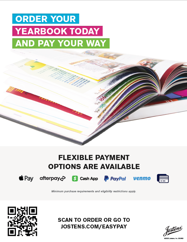 Yearbooks are now on sale through February 25th. You can purchase a yearbook starting at $50. You can purchase them online via the QR code or via Jostens with this link: https://www.jostens.com/apps/store/productBrowse/1042688/Georgetown-Middle-School/2026-Yearbook/2025081904282930788/CATALOG_SHOP  Jostens has now made it even easier with payment methods and payment plans! You can now pay with card, Apple Pay, Afterpay, Cash App, PayPal, and Venmo!  You don't want to miss out on the memories we have made this school year, because we do it big here at Georgetown Middle School.  Secure your copy today because these yearbooks are going FAST. Once they are gone, they're gone!  If you have any questions or need help ordering a yearbook, you can reach out to Ms. Weissmeier (eweissmeier@gcsd.k12.sc.us)