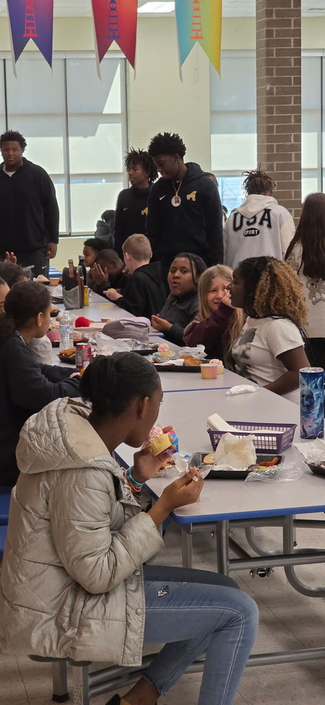 Football Player visits AES