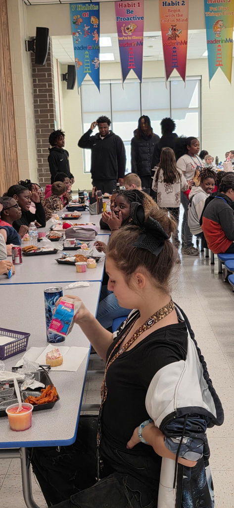 Football Player visits AES