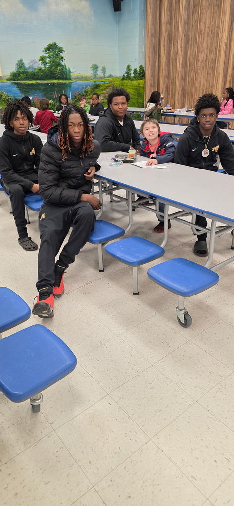 Football Player visits AES