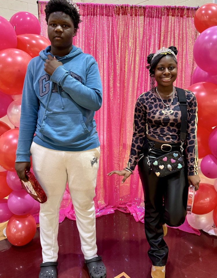 Eighth Grade Sweetheart Court: Jayden McBride, Jayda Cumbee