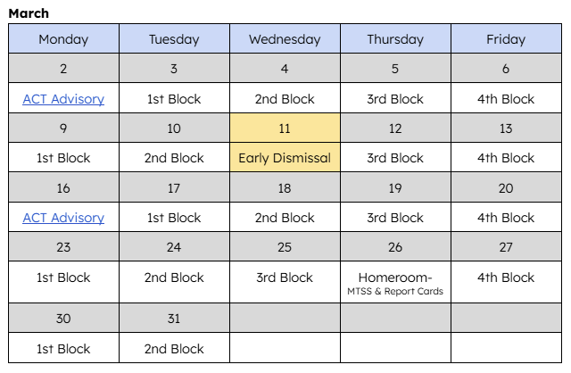 March Tribe Time Calendar