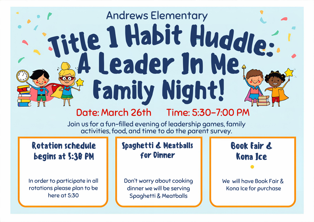 Title 1 Habit Huddle - A Leader In Me Family Night!