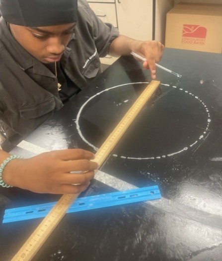 8th grade student celebrating pi day