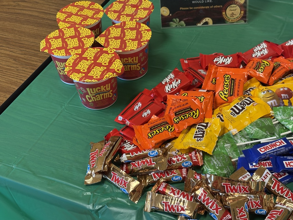A colorful table of sweet goodies for our educators and staff.