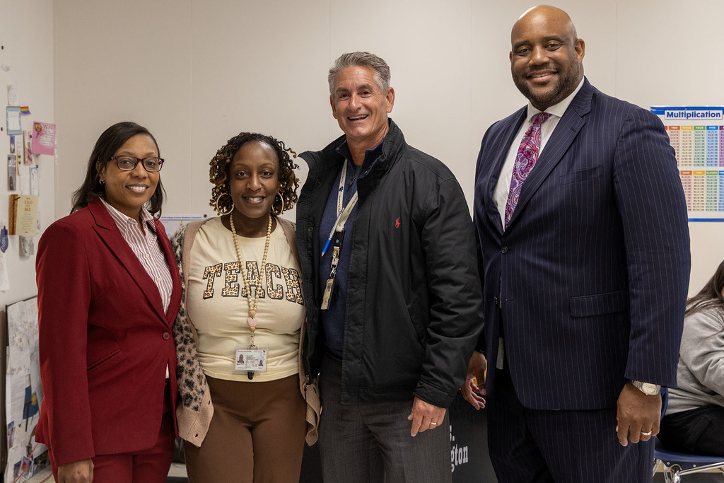Georgetown High School - Shavonne Collington (second from left) pictured with District and school administration