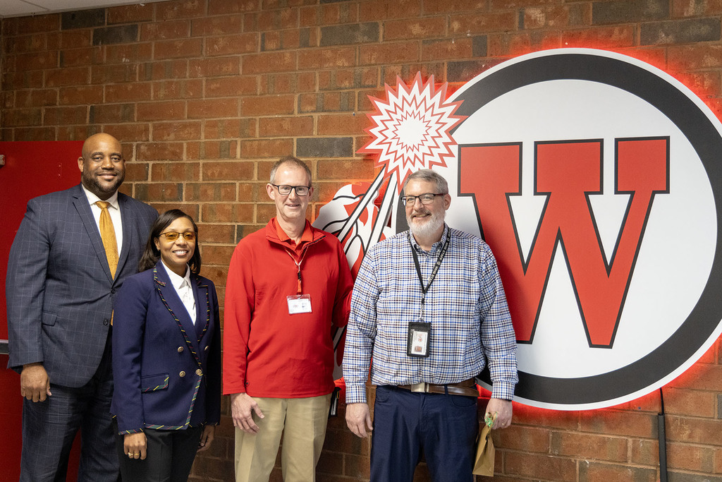 Waccamaw High School - George Geer (on far right) pictured with District and school administration