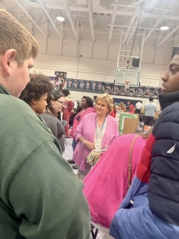 team members with judge