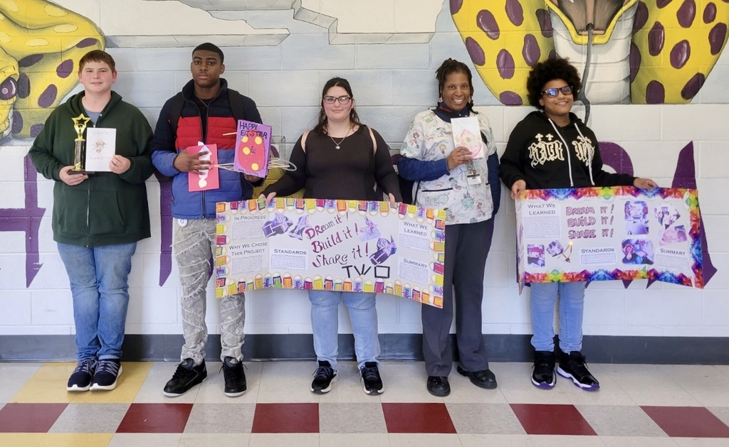 Tech Fair team with Mrs. Holden-Smalls