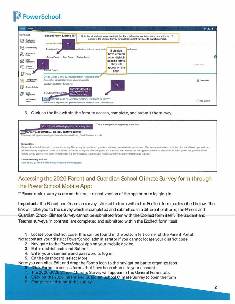 GHS Parents: Please fill out the "2026 Parent and Guardian School Climate Survey" for the school state report card. See the attached  directions for accessing the form.  
