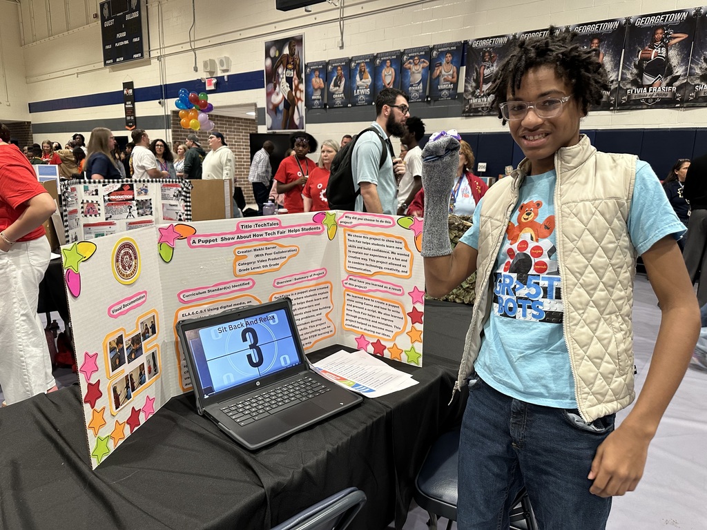 Mekhi with his project.