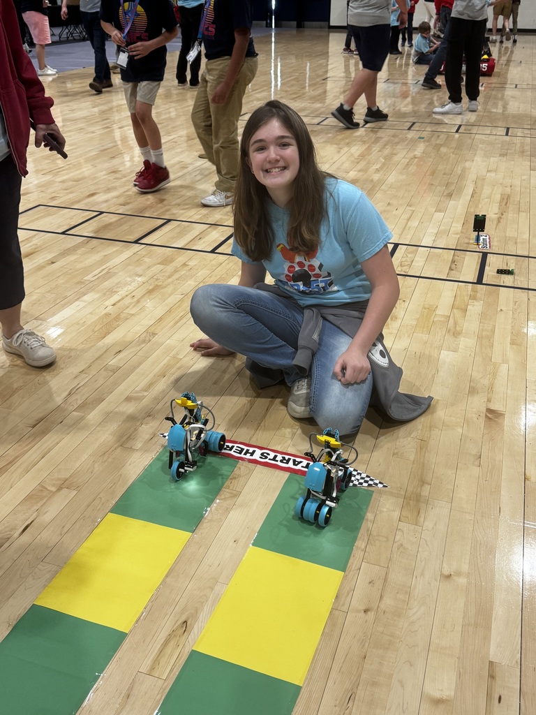 Zoey with her project.