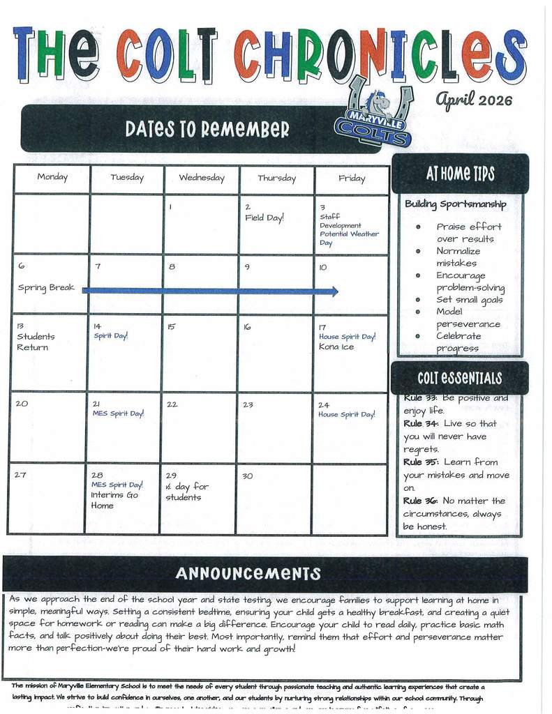 April Calendar