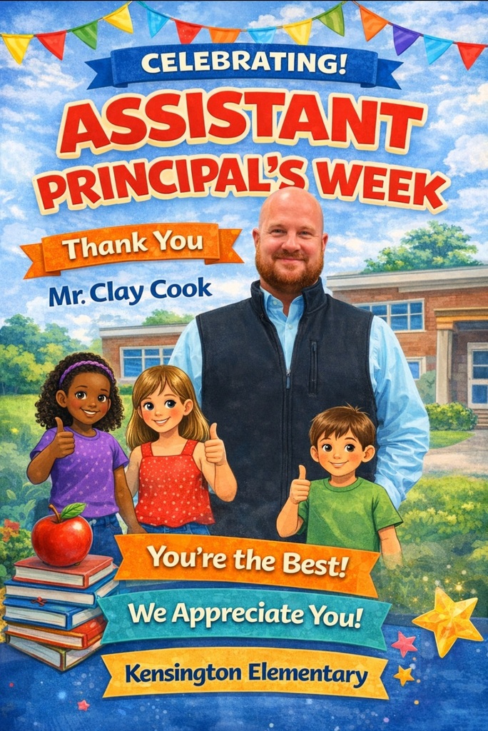 Flyer with a photo of Clay Cook offering appreciation for Assistant Principal's Week.