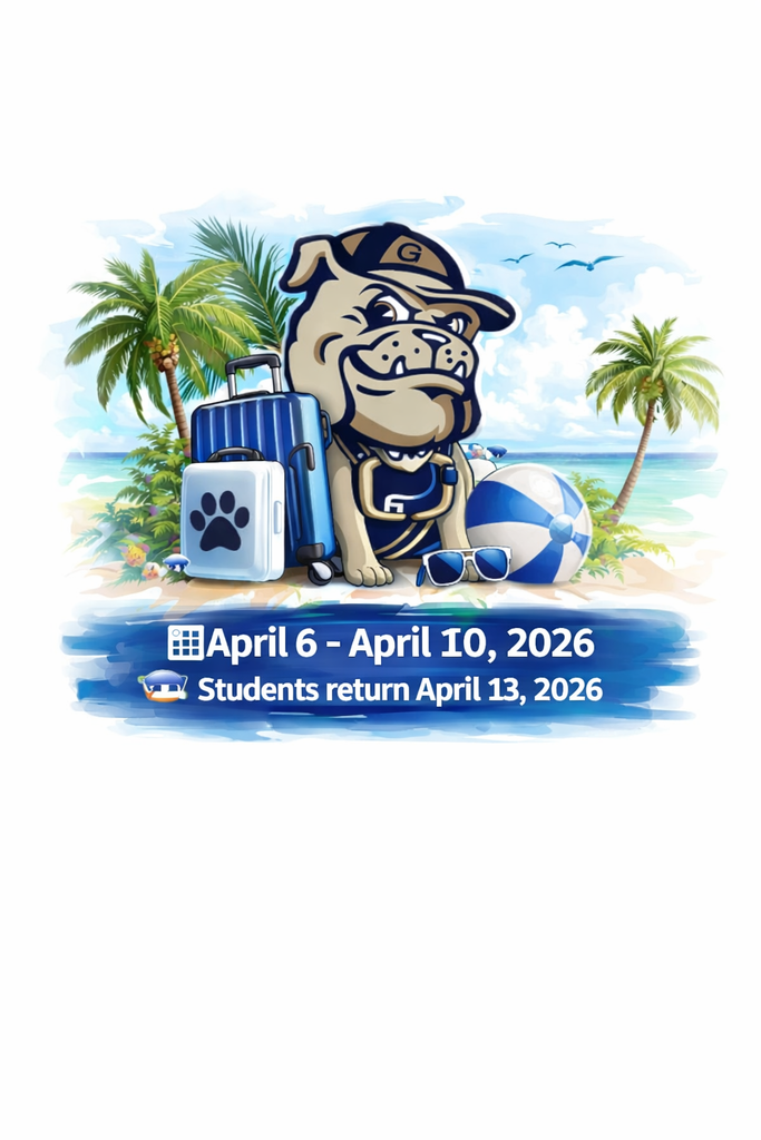 🔵⚪ BIG BLUE SPRING BREAK VIBES! ⚪🔵  Bulldog Family… it’s that time!! 🎉🌴 BIG BLUE is officially on Spring Break!  📅 April 6 – April 10, 2026 📚 Students return April 13, 2026  We hope everyone enjoys a safe, fun, and relaxing break! 💙🐾 Sleep in, recharge, and come back ready to finish strong for testing season! 💪📖  😂 Parents… we see you too! If you’re in distress… just blink three times—we’ll go ahead and add you to the prayer list with FCA! 🙏🏽💙  And as the wise Tabitha Brown says… ✨ “Y’all be good… and if you can’t have a good day, don’t you dare go messing up nobody else’s!” ✨  Enjoy your break, Bulldog Family! It’s a BIG BLUE thing! 💙🐾