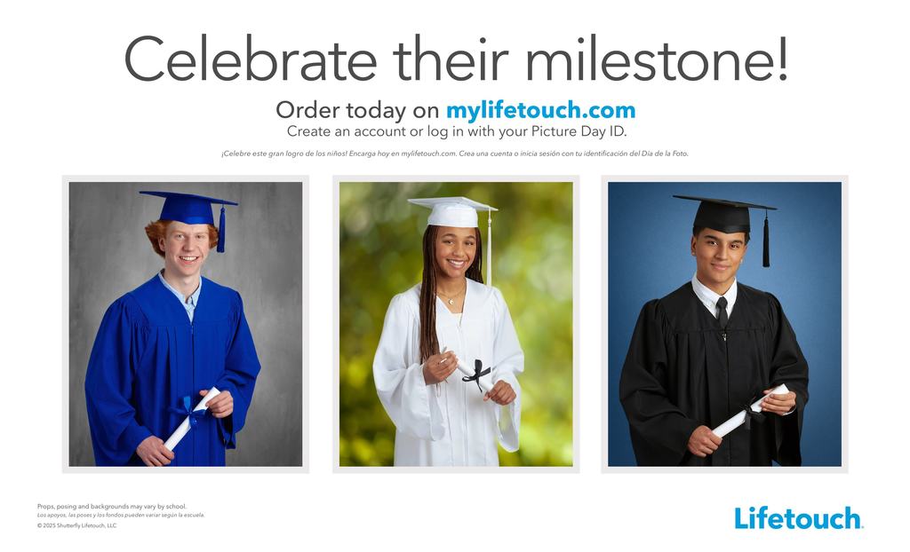 Just a reminder that Cap and Gown Photos will be taken Thursday, April 23 in the Auditorium from 10 a.m. until 2 p.m.  You need to sign up for your appointment time using the link below.  The flyer with pricing of packages and payment instructions is also attached. Before picture day, you can use the code on the flyer to purchase online, or you can send in payment on the day of pictures.      https://classroom.google.com/c/NzAzOTc5MTY2MDkx/p/ODU2ODE5NTc4MDAx/details