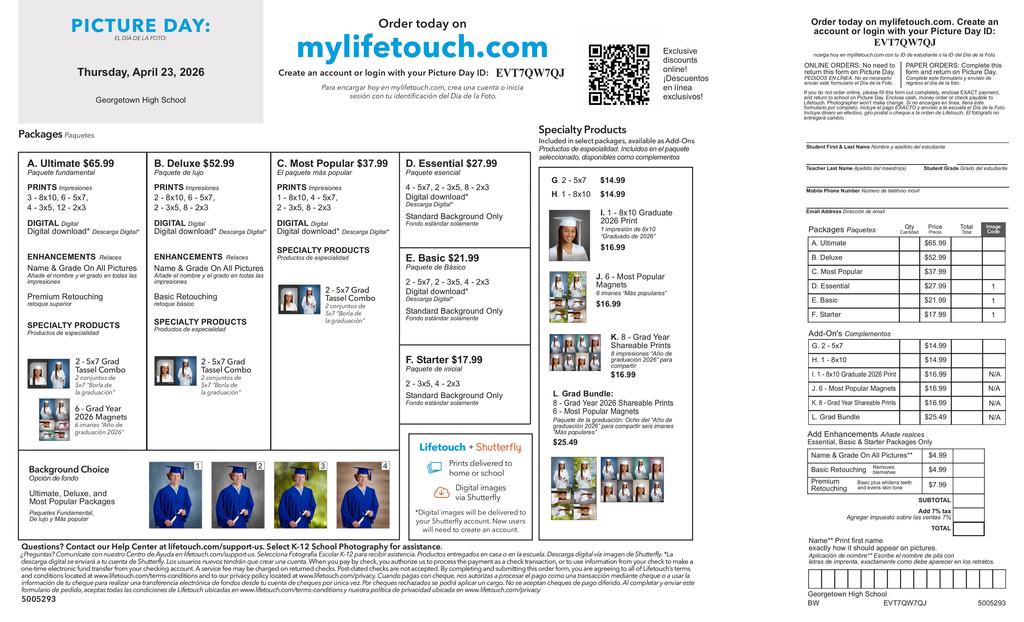 Just a reminder that Cap and Gown Photos will be taken Thursday, April 23 in the Auditorium from 10 a.m. until 2 p.m.  You need to sign up for your appointment time using the link below.  The flyer with pricing of packages and payment instructions is also attached. Before picture day, you can use the code on the flyer to purchase online, or you can send in payment on the day of pictures.      https://classroom.google.com/c/NzAzOTc5MTY2MDkx/p/ODU2ODE5NTc4MDAx/details