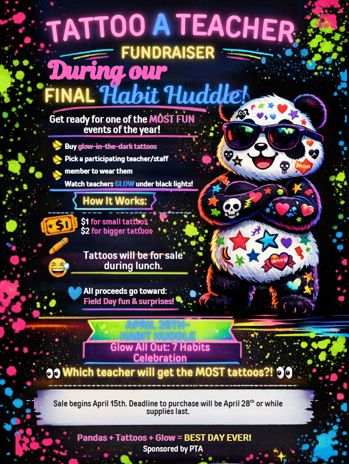 Tattoo a Teacher Fundraiser Flyer