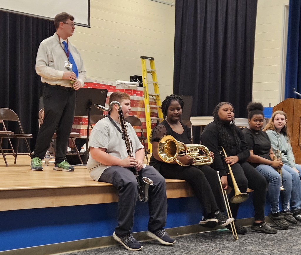 band students performing