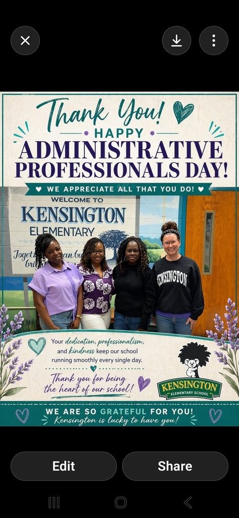 Flyer with 4 ladies standing together to acknowledge them for Administrative Professionals Day.