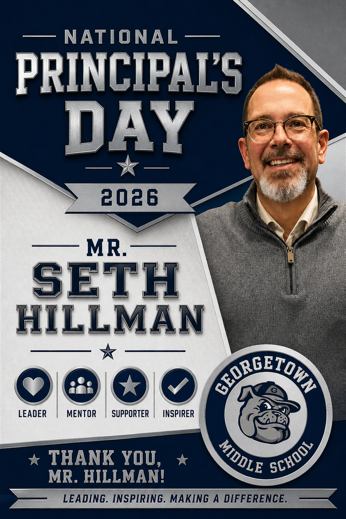 💙🎉 HAPPY NATIONAL PRINCIPAL’S DAY 2026 🎉💙 BIG BLUE, let’s make some noise for the one and only Seth Hillman!!! 🐾💙 Today we celebrate a leader who shows up, stands strong, and pours into our students and staff every single day. Your dedication, leadership, and heart for GMS do not go unnoticed. You keep BIG BLUE moving forward and thriving! From the front office to the classrooms, from the hallways to the gym—you make a difference everywhere you go. We appreciate your guidance, your support, and the way you lead with purpose and pride. 💙 THANK YOU for being the BEST boss ever! 💙 THANK YOU for believing in us! 💙 THANK YOU for leading BIG BLUE with excellence! We love you at BIG BLUE!!! 🐾💙