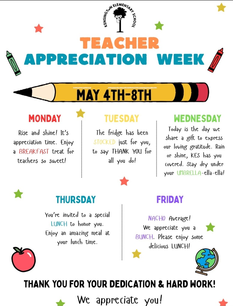 Flyer announcing Teacher Appreciation Week next week.