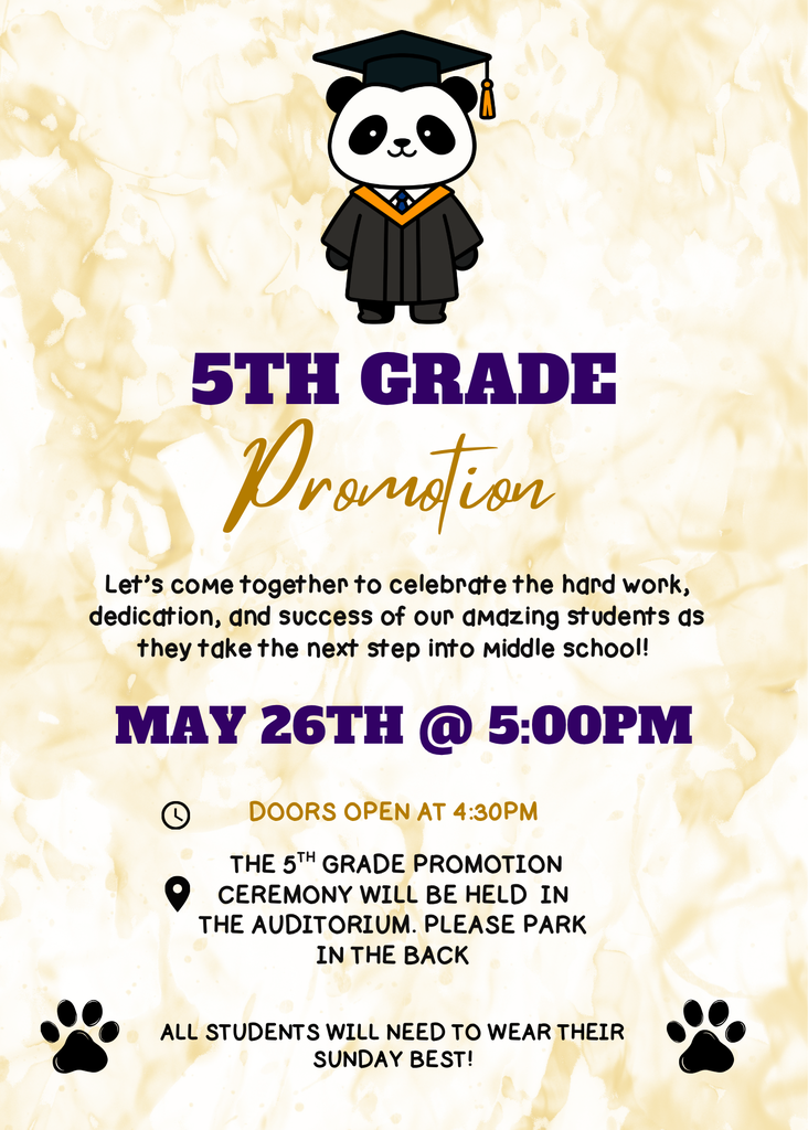 5th Grade Promotion Ceremony Flyer