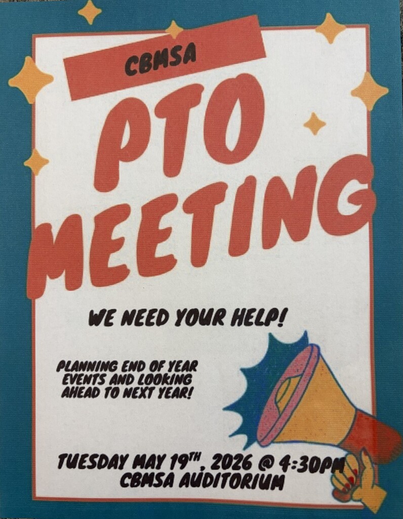 PTO Meeting flyer.