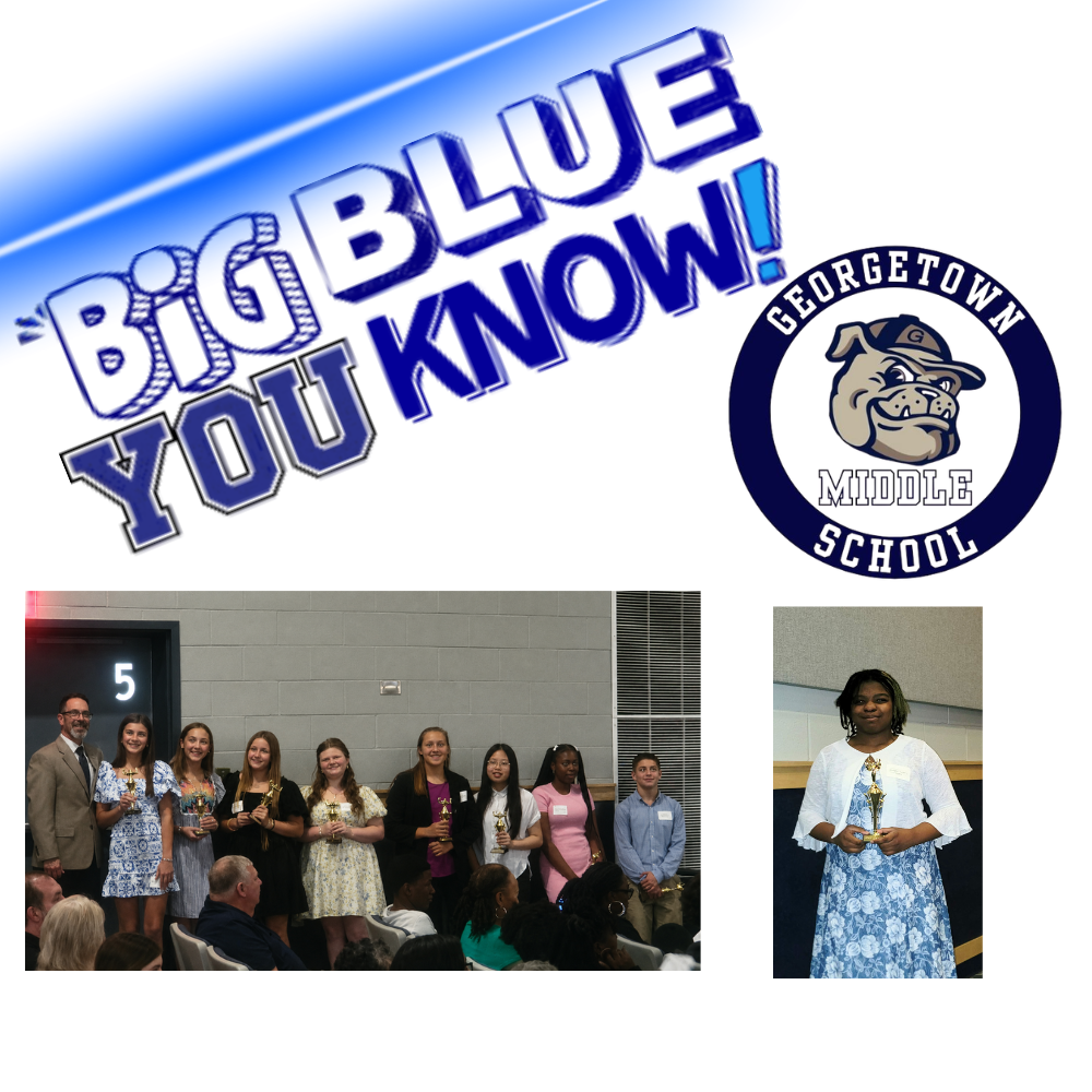 ☕📚 THIS is how you clock the tea at BIG BLUE! 💅🏽💙 Our students showed up looking AMAZING and continuing to do AMAZING things academically and through leadership! 👏🏽🔥 The C.B. Dobson Awards took place yesterday, and once again our GMS scholars made us PROUD! 🏆📖✨ From the classroom to the community, our students continue to shine bright and represent BIG BLUE the right way! 💙🐾 Parents and families, if you took pictures with your scholar, drop them in the comments below! 📸👇🏽 Let’s give it up for our scholars!!!! 👏🏽👏🏽👏🏽 WE love you at Georgetown Middle School… BIG BLUE YOU KNOWWWW 💙🐶