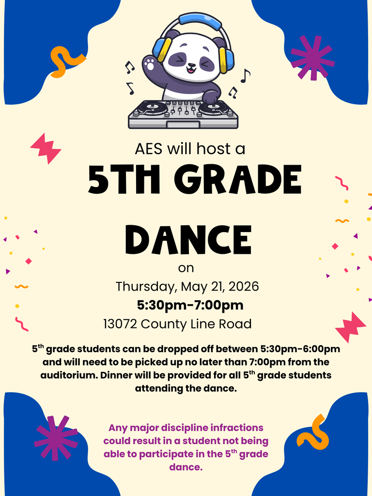 Fifth Grade Dance Flyer